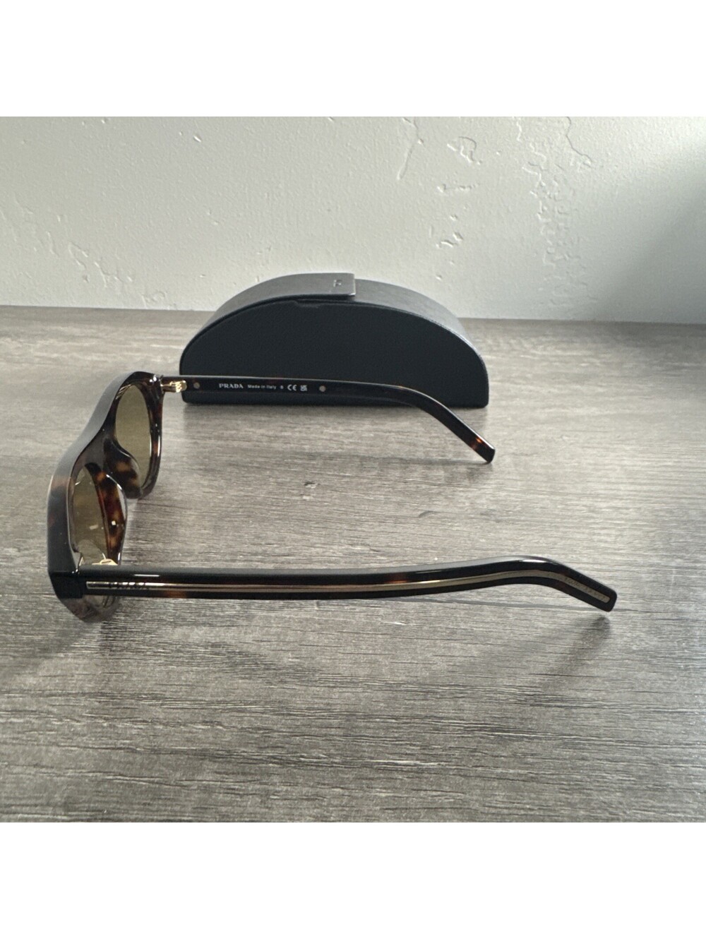 PRADA Sunglasses SPR B15 17N-70R Cat Eye Tortoise Gold 51-21-145 With Case - Picture 4 of 6